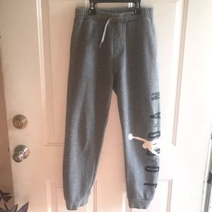 Gray Jumpman Air Fleece Track Pants Size 10/12 Boys